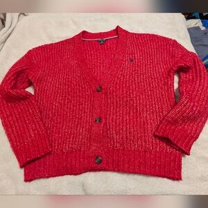 U.S. Polo Assn. Women's Bright Red Cardigan
